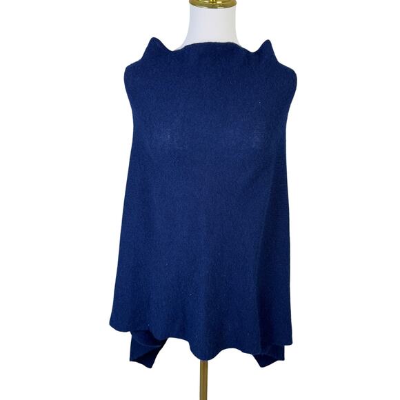 Cashmere Charter Club Navy Luxury Sweater Wrap Top US Women's One Size - Picture 1 of 5